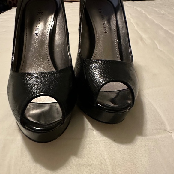 Anne Klein Shoes - Black Peep Hole High Heels